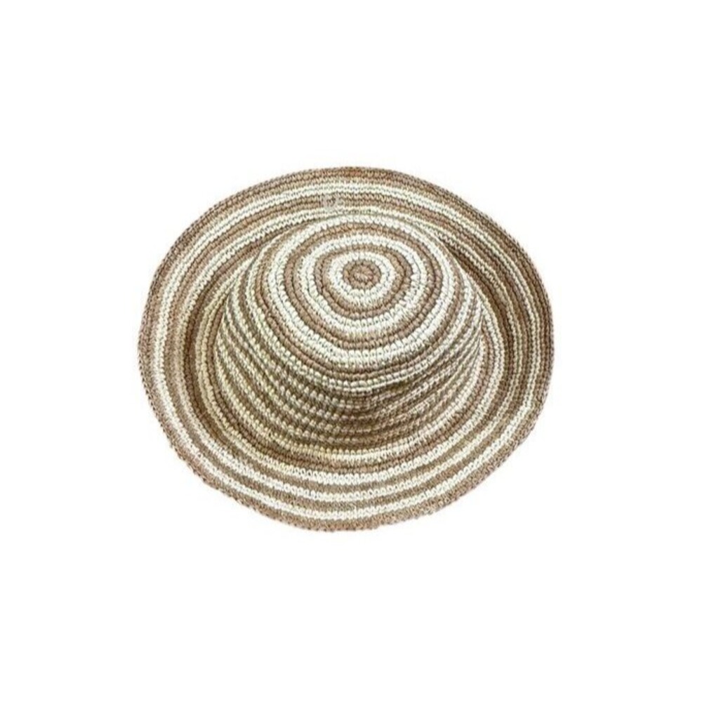 Wyeth Packable Beach Hat 100% Straw Bucket Sun NWT Coastal - Beach- Boho- UPF 50 - Picture 2 of 7